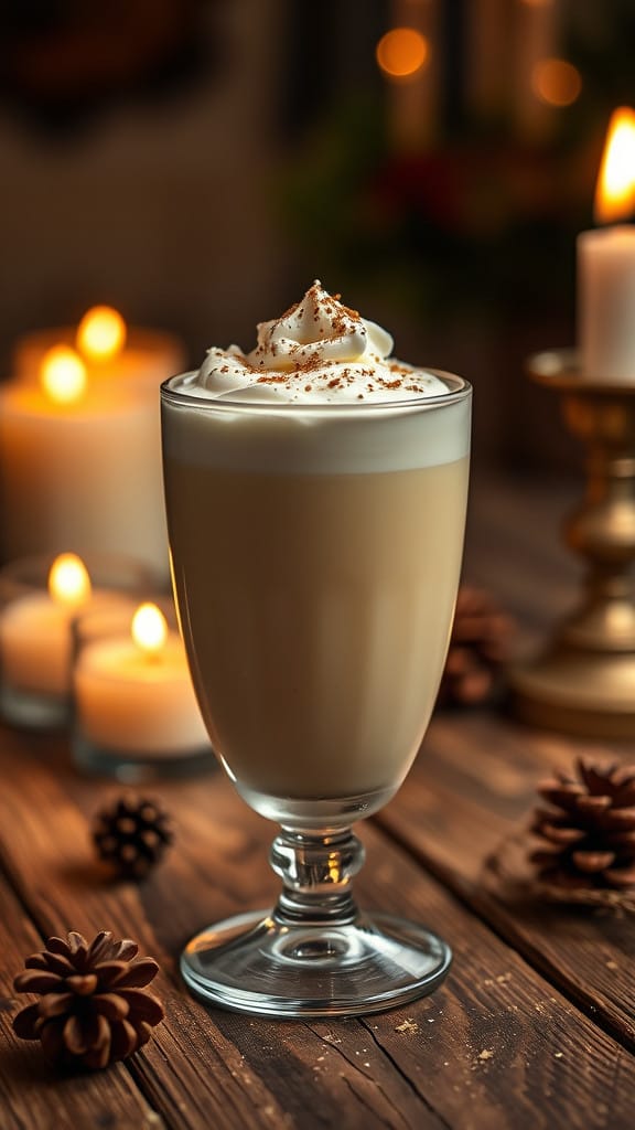 A Glass of Creamy Eggnog