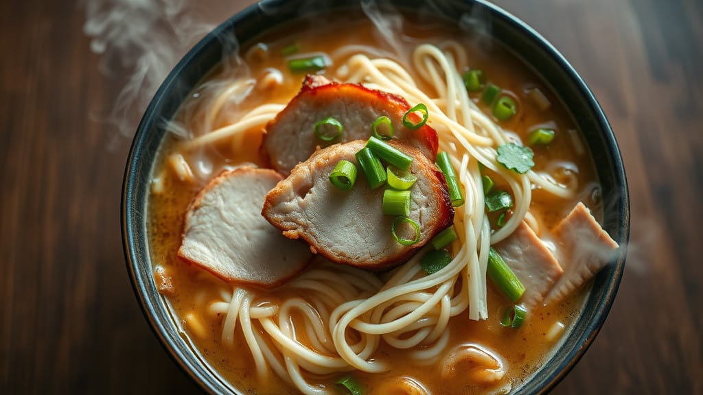 A bowl of Japanese Ramen Noodles 