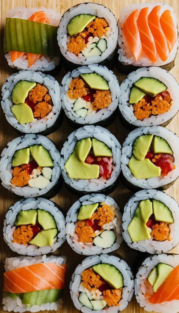 homemade sushi rolls 