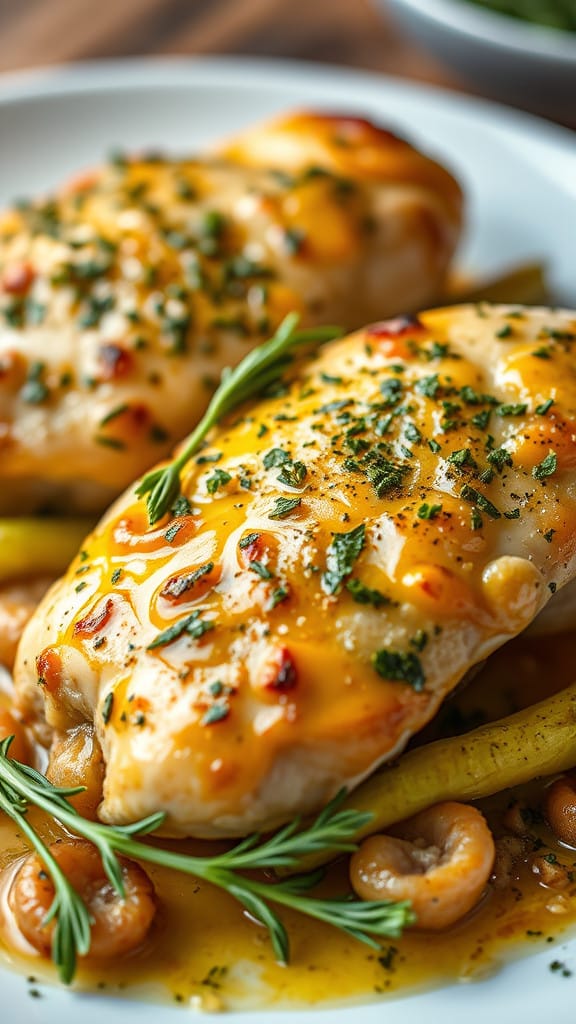 Baked Chicken Breasts with Dijon Mustard and Herbs