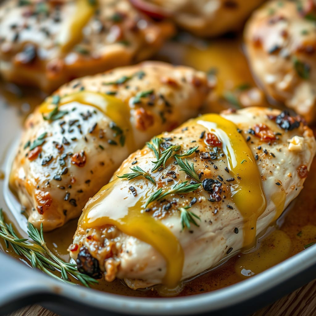 Baked Chicken Breasts with Dijon Mustard and Herbs