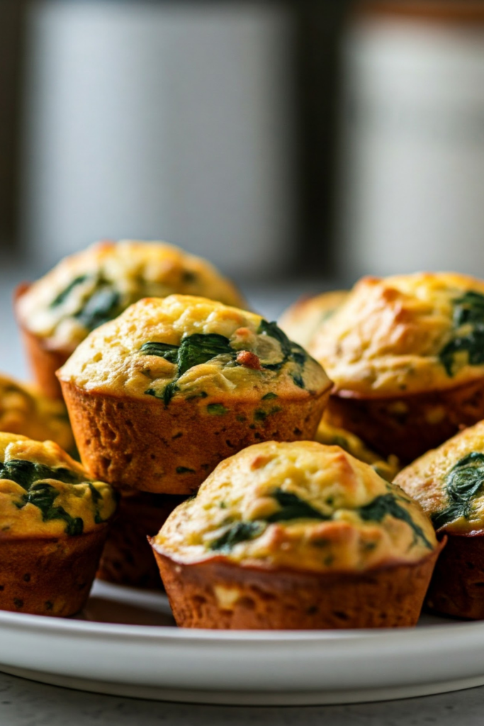 Egg, spinach and feta muffins