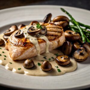 Pan-Seared Chicken Breasts with Mushrooms and Cream Sauce