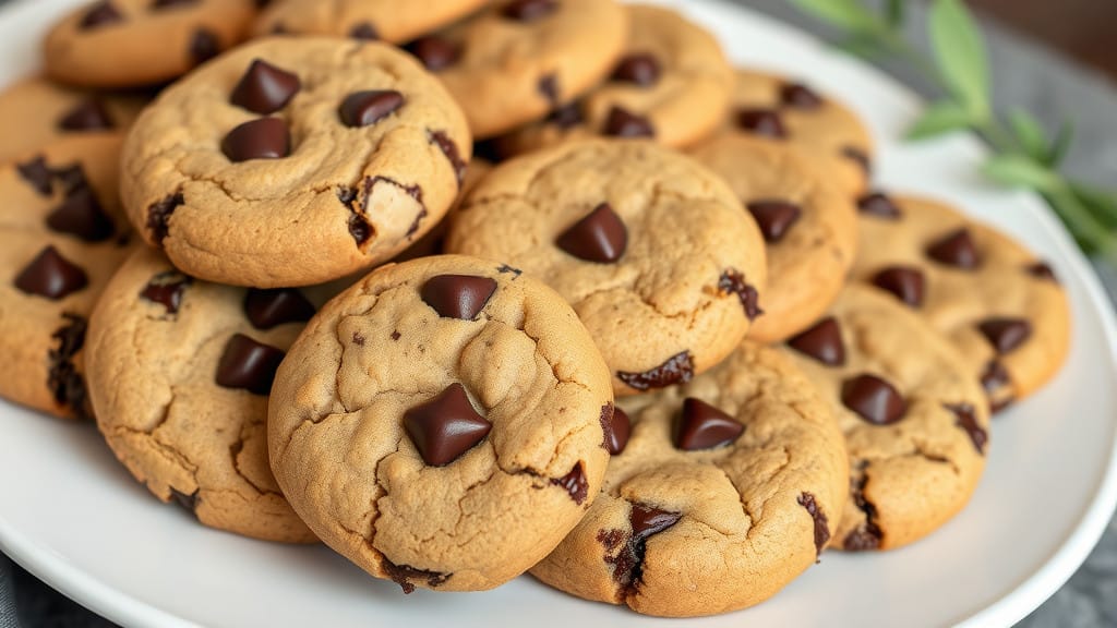 Vegan Almond Flour Chocolate Chip Cookies