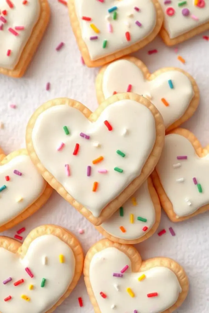 heart shaped sugar cookies