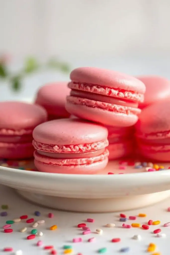 pink macaroons