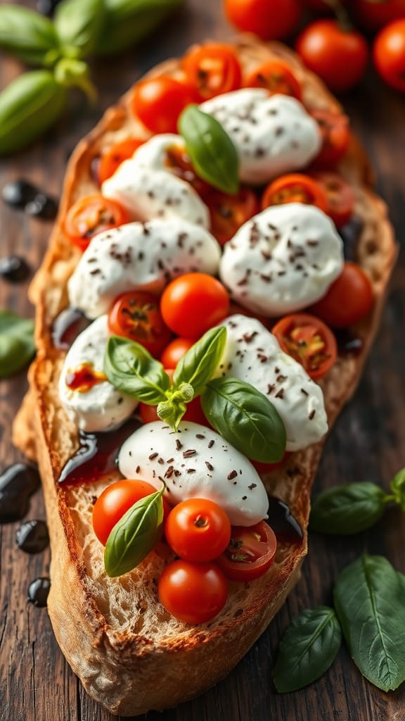 whipped burrata crostini