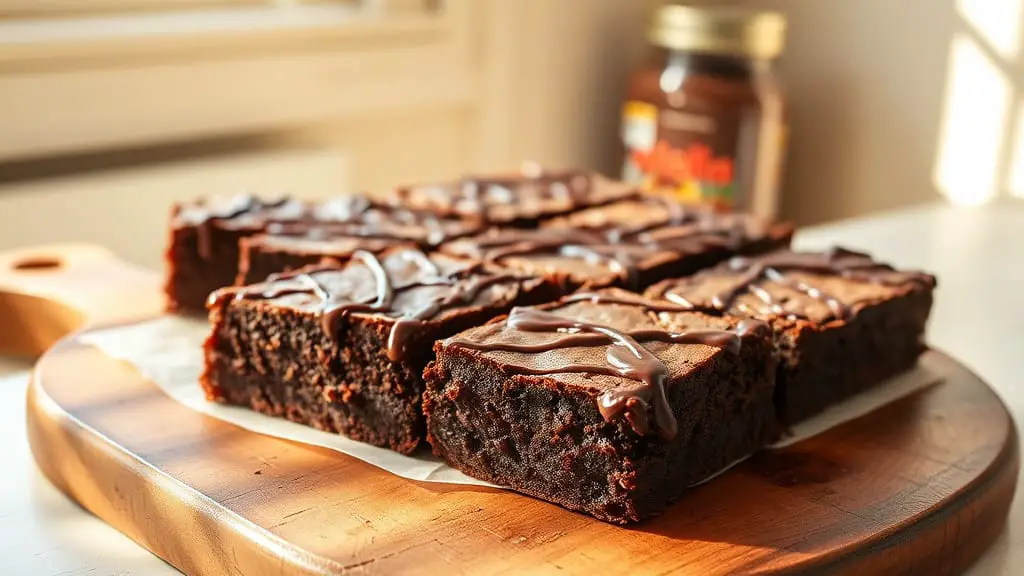 Delicious 3 ingredient Nutella brownies