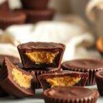 Homemade chocolate peanut butter cups.
